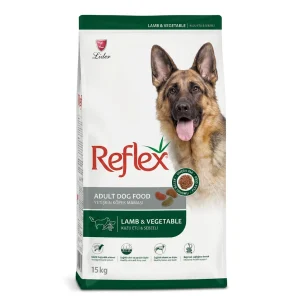 غذای خشک سگ بالغ رفلکس با طعم گوشت بره و سبزیجات (Reflex Adult Dog Food Lamb & Vegetable) -  ۱۵ کیلوگرم